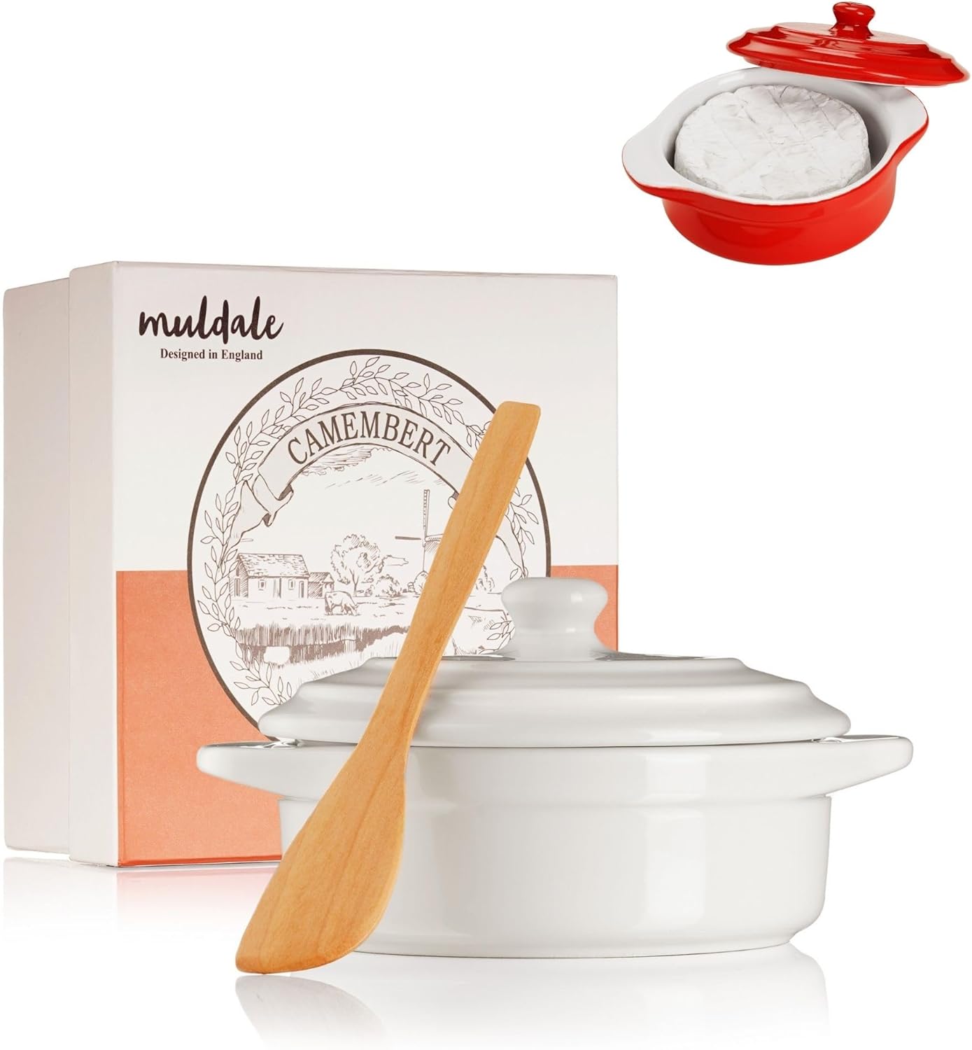 Muldale Camembert Baking Dish with Lid Gift Set Camembert Cheese