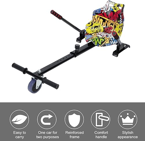 Miniatura 8 de Asiento de hoverboards y accesorio de Go Kart para niños y adultos, apto para aeropatinetas de 6.5 a 10 pies