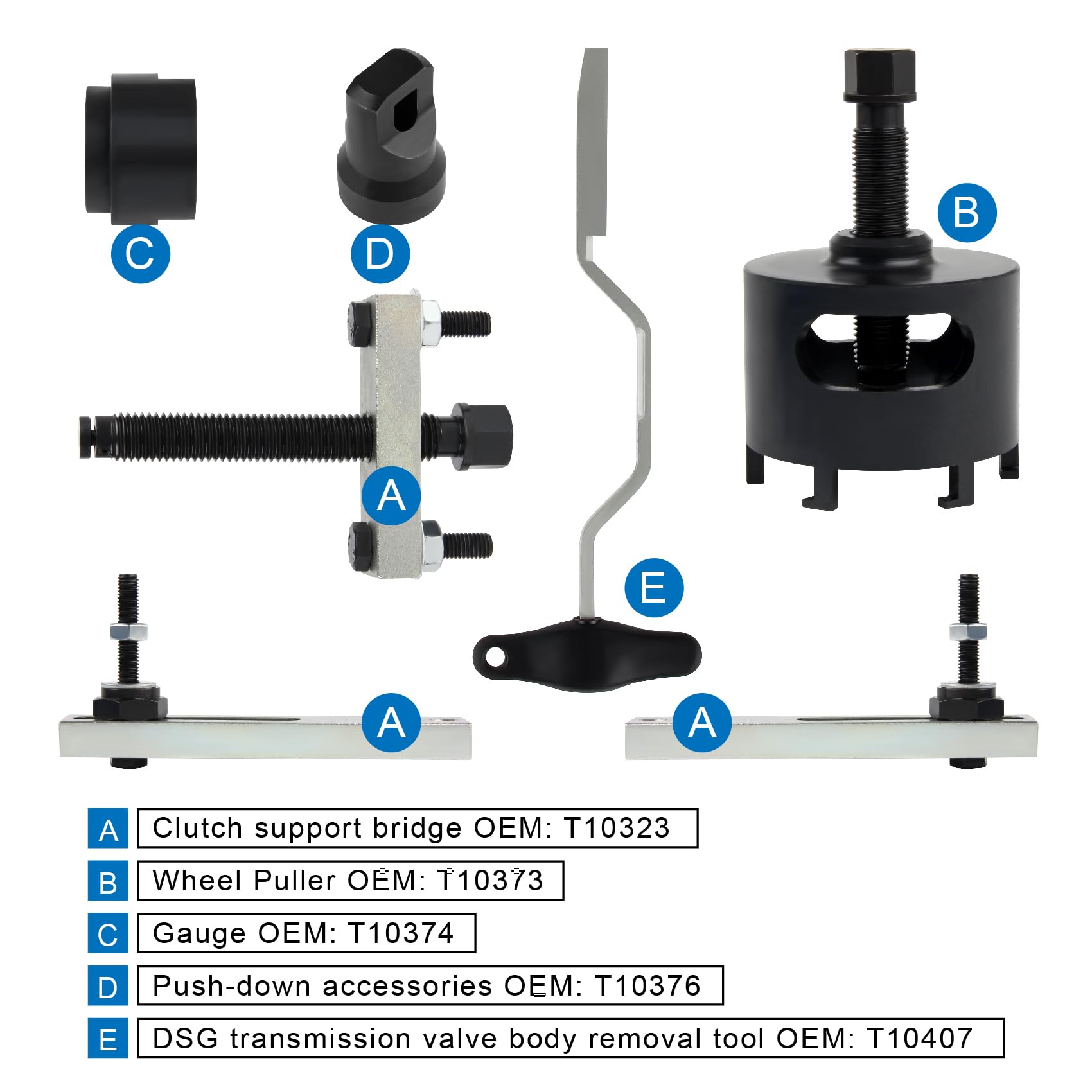 Kit di Strumenti di Trasmissione Doppia Frizione, per VW 7 Marce, DSG T10323 T10373 T10374 T10376