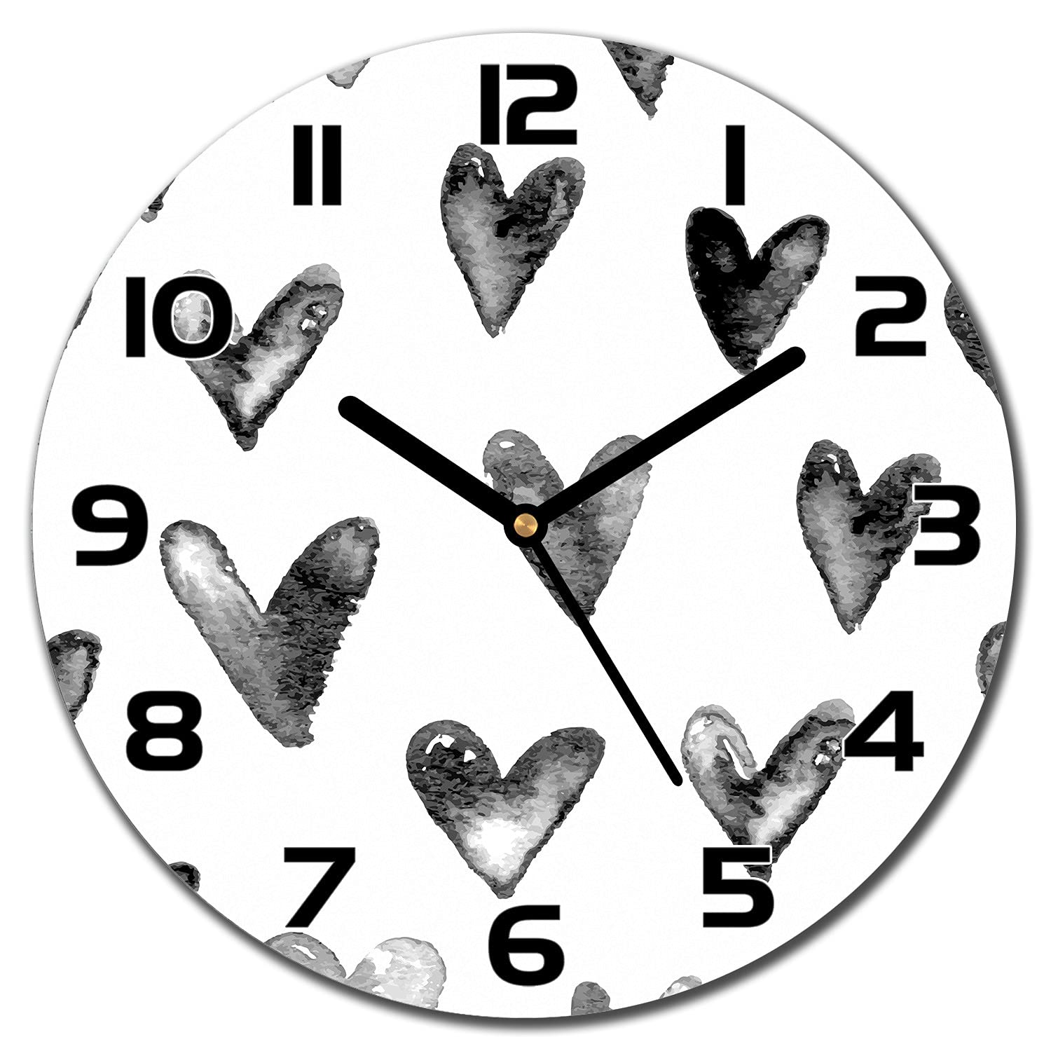Horloge en verre 30 cm lisible et élégante pour cuisine et salon moderne