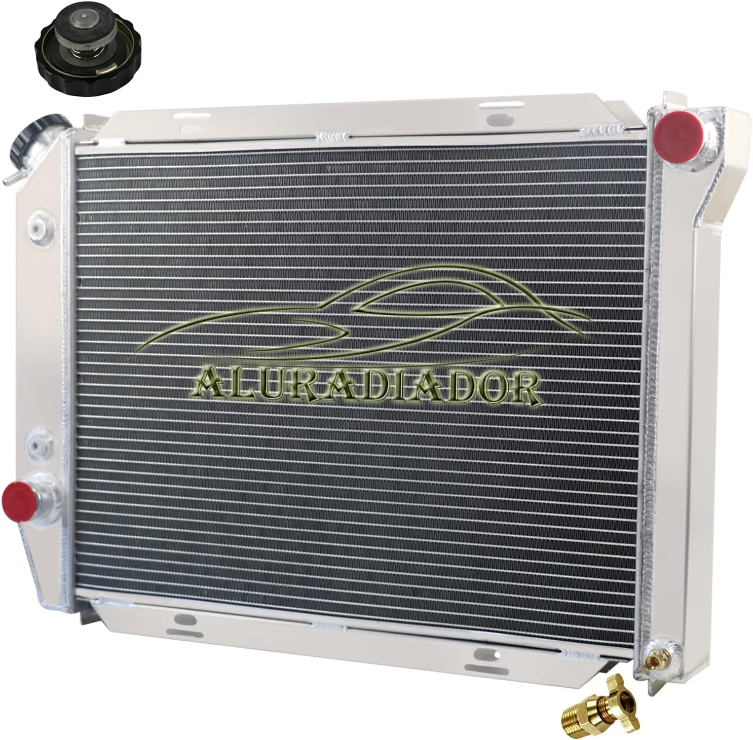 Aluminum Radiator for 1967 1968 67 68 Ford Galaxie 500 Thunderbird LTD Country Sedan 6.4L 7.0L 5.0L V8 Gas Base XL 4 Row Core Cross Flow Radiators