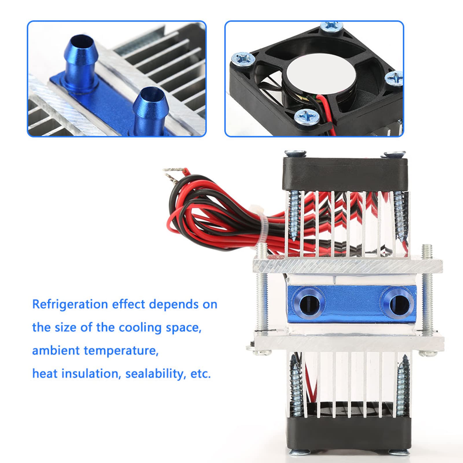 120W podwójna zimna głowica półprzewodnikowa termoelektryczna chłodnica Peltiera DC12V DIY moduł chłodzący chłodniczy do produkcji sprzętu chłodzącego na małych (120 W)