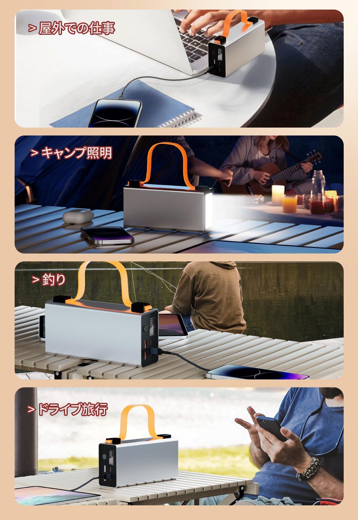 Amazon | Raydyn モバイルバッテリー 86000mAh/140W ポータブル電源 4