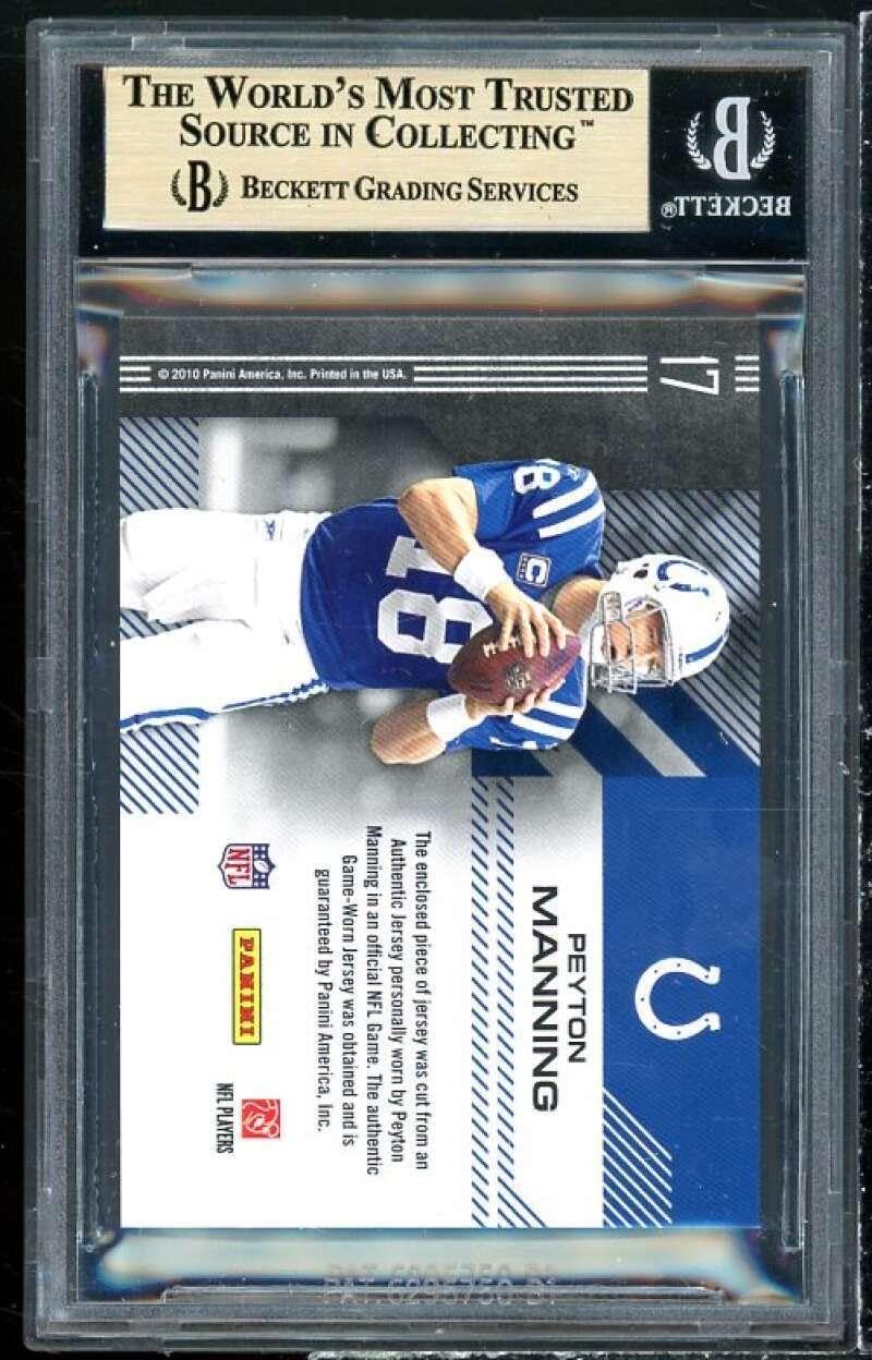Peyton Manning Card 2010 Donruss Elite Chain Reaction Jerseys Prime #17 BGS 9.5 - Unsigned Football Cards
