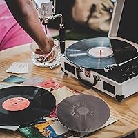 Vista 7 de 45 fundas para disco, 100 unidades EP de 7 pulgadas, fundas interiores de disco de vinilo antiestáticas, fundas protectoras redondas