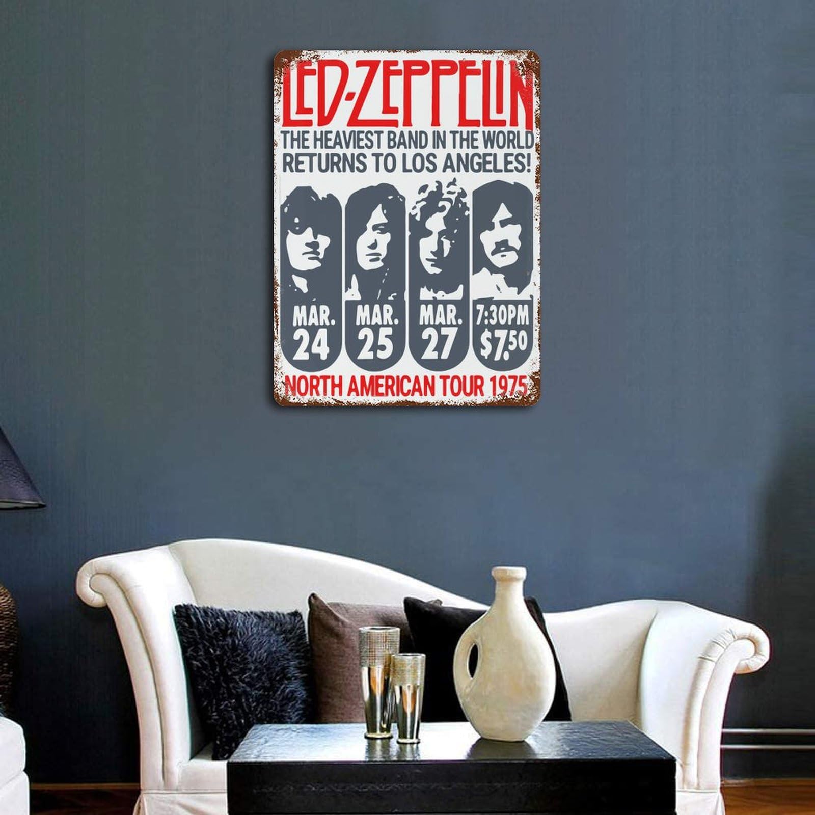 Amazon.co.jp: ブリキ看板 LED ZEPPELIN レッドツェッペリン 金属