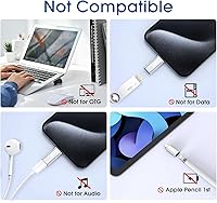 Vista 18 de TechMatte Paquete de 4 adaptadores Lightning a USB-C, carga rápida PD compatible con iPhone 16, iPhone 15 Series y más dispositivos tipo C