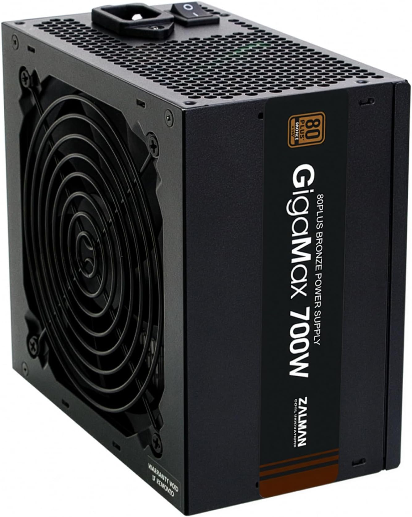 Zalman GigaMax 700W ATX Power Supply 80+ Plus Certified PSU – Reliable ATX 12V PSU with 105°C Capacitors, Low Noise 120mm Quiet HDB Fan, Active PFC, 6+2 PCIe Connectors, RoHS Compliant, Non-Modular
