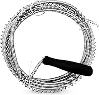 Desentupidor Dreno em Espiral com Cabo de Aço Carbono 3 Metros para Ralos Canos Pia Cozinha e Banheiro Solução Prática para Tubulação com Mola Inoxidável Ideal para Casa e Coletor de Cabelo