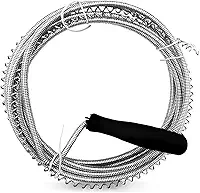Desentupidor Dreno em Espiral com Cabo de Aço Carbono 3 Metros para Ralos Canos Pia Cozinha e Banheiro Solução Prática para Tubulação com Mola Inoxidável Ideal para Casa e Coletor de Cabelo
