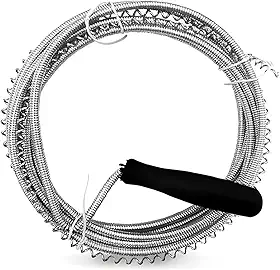 Desentupidor Dreno em Espiral com Cabo de Aço Carbono 3 Metros para Ralos Canos Pia Cozinha e Banheiro Solução Prática para Tubulação com Mola Inoxidável Ideal para Casa e Coletor de Cabelo