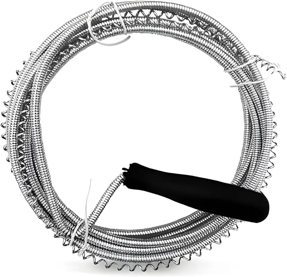 Desentupidor Dreno em Espiral com Cabo de Aço Carbono 3 Metros para Ralos Canos Pia Cozinha e Banheiro Solução Prática para Tubulação com Mola Inoxidável Ideal para Casa e Coletor de Cabelo