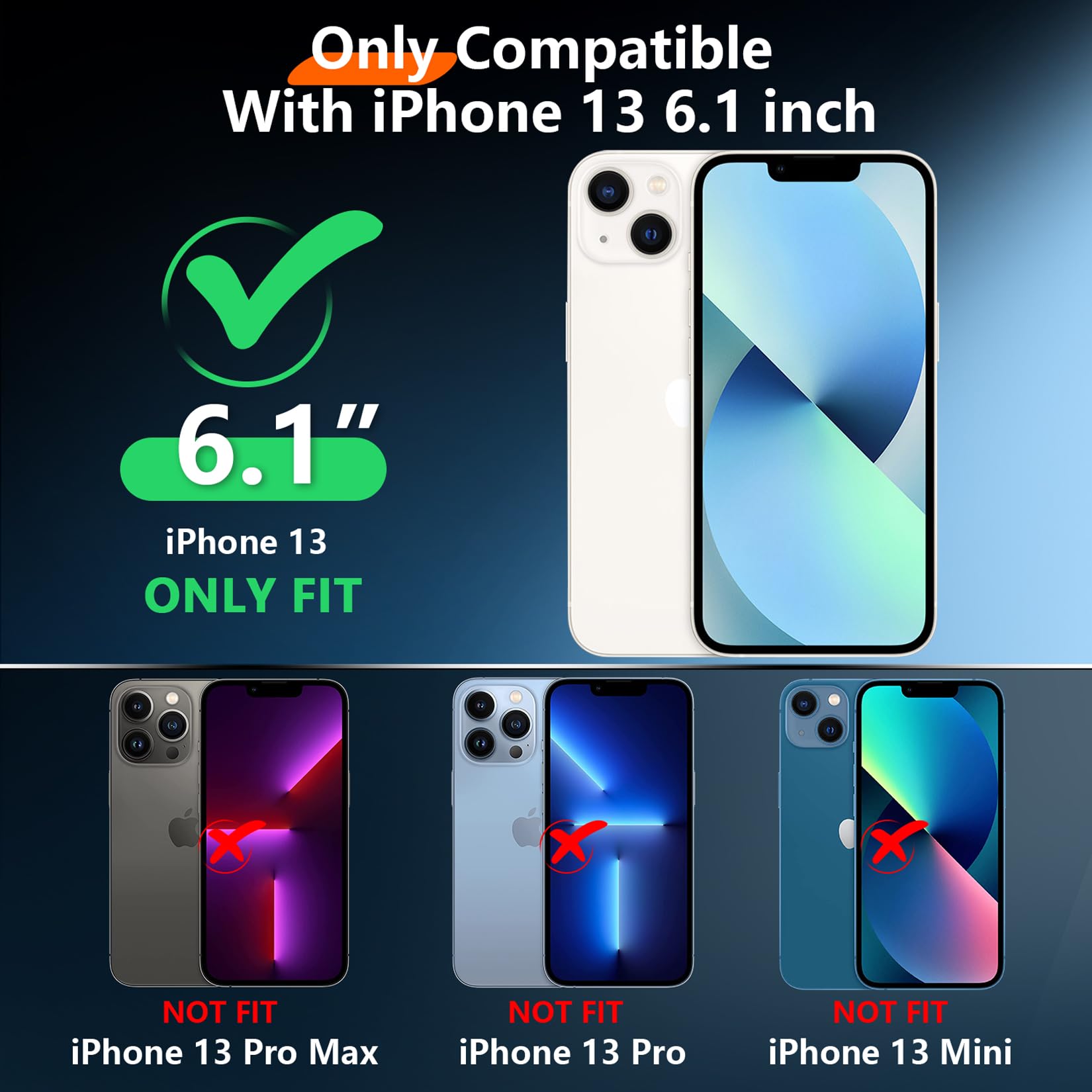Red2Fire - Funda impermeable para iPhone 13 de 6,1", diseño 2024, compatible con MagSafe, con protectores de cámara y pantalla integrados, protección integral antigolpes, IP68, resistente al polvo
