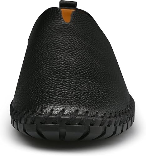 Miniatura 2 de Mocasines de cuero genuino para hombre, suaves, transpirables, hechos a mano, con costuras a la moda, casuales, ligeros, zapatos de vestir para