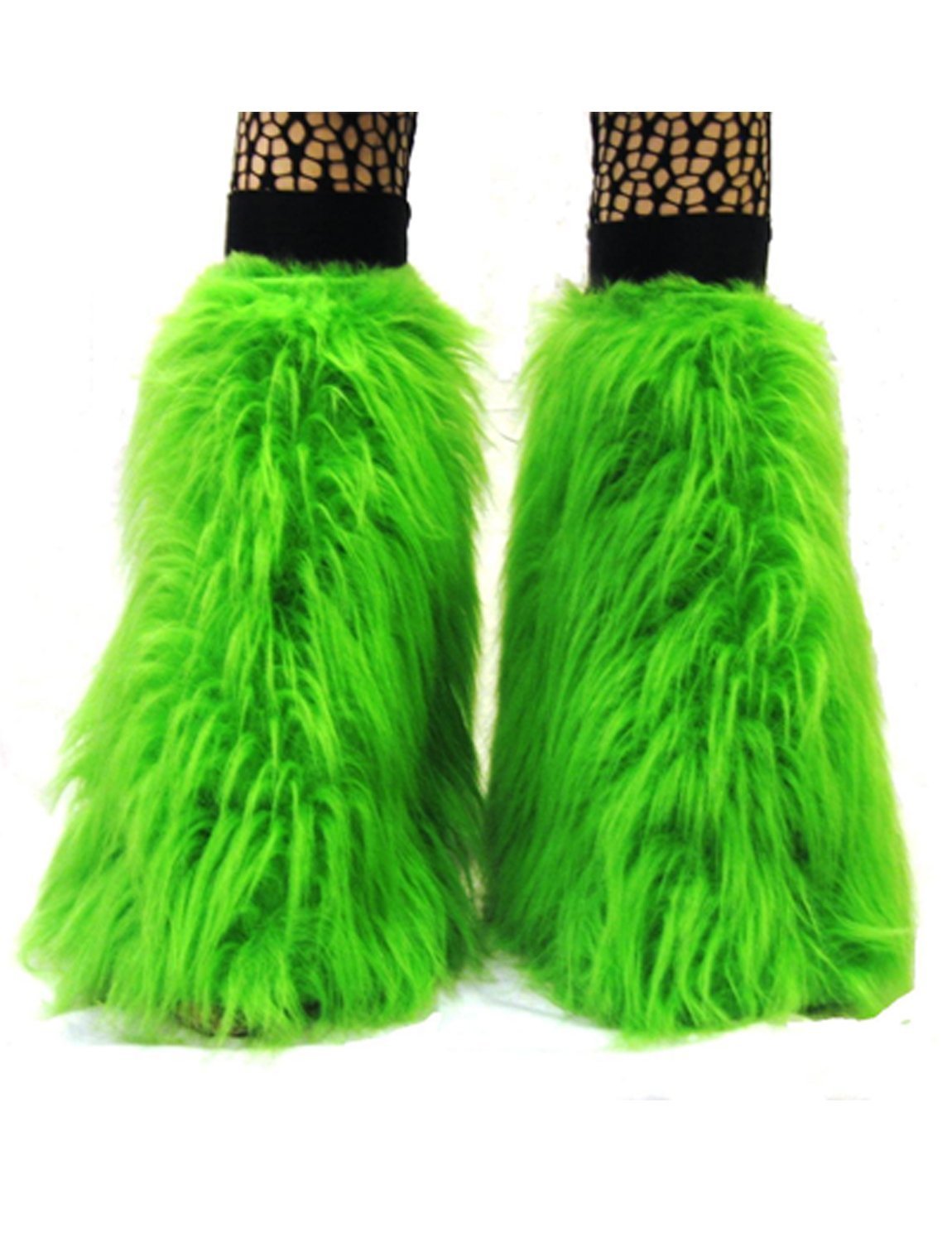 Insanity Neon UV Fluffy Legwarmers (Green)