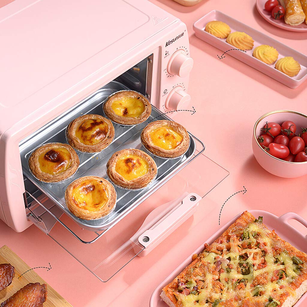 Mini forno da 12 l, temperatura regolabile 0-230 ℃ e timer da 60 minuti, a tre strati, cottura per la casa, multi-funzione, forno elettrico completamente automatico, cottura torte, pane, pizza con
