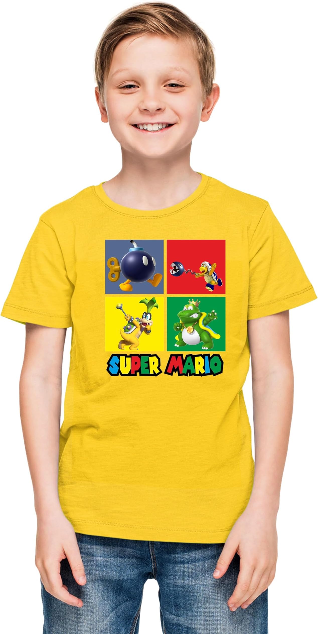 PrintabulousKids’ Gaming Power-Up Super Mario Printed Unisex T-Shirts D5