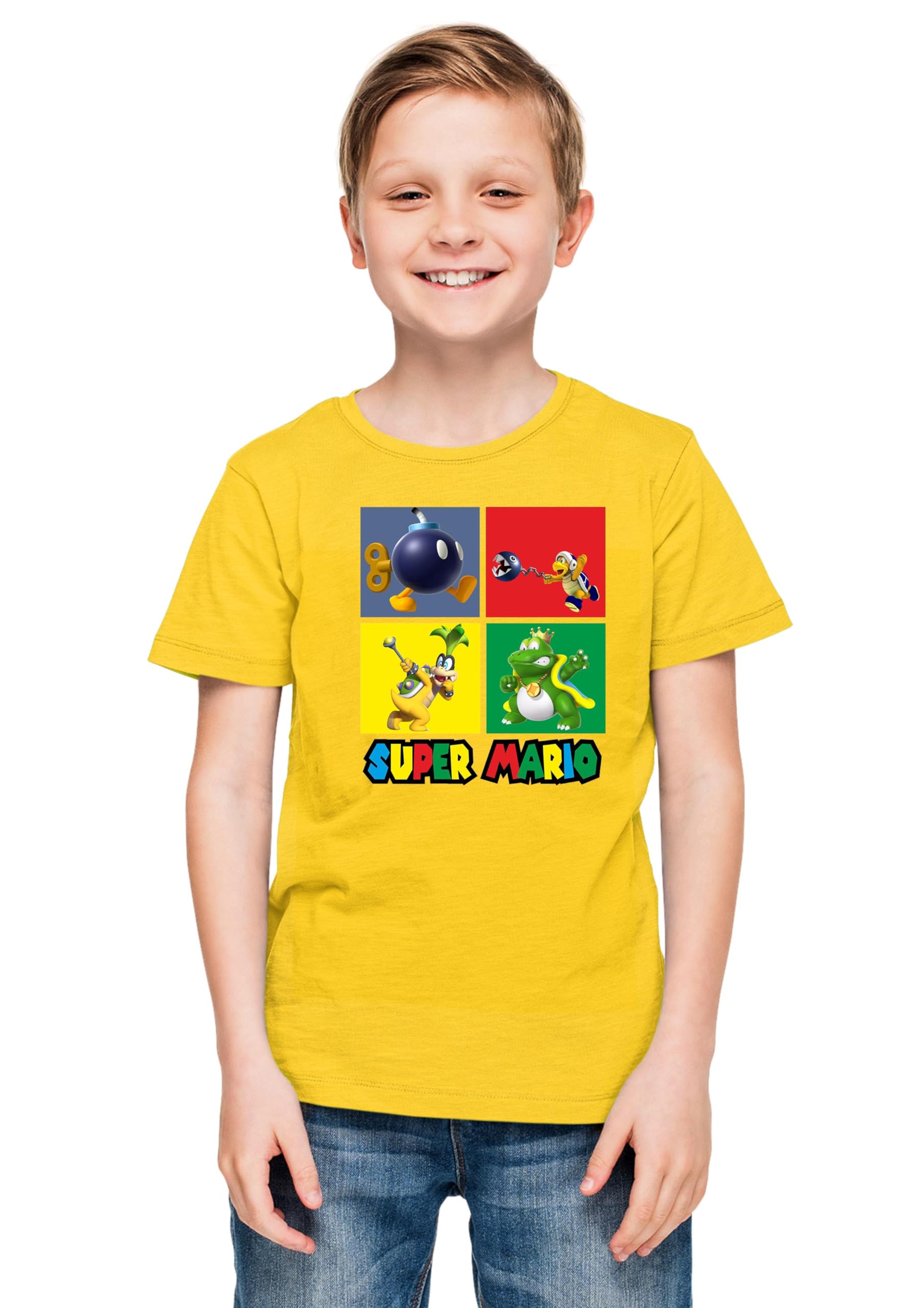 PrintabulousKids’ Gaming Power-Up Super Mario Printed Unisex T-Shirts D5