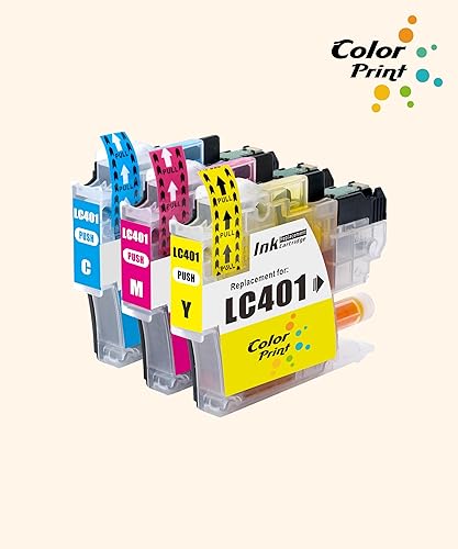 Miniatura 2 de ColorPrint Cartucho de tinta compatible LC401XL de repuesto para Brother LC401 XL LC401C LC401Y LC401M para impresora láser MFC-J1010DW MFC-J1012DW