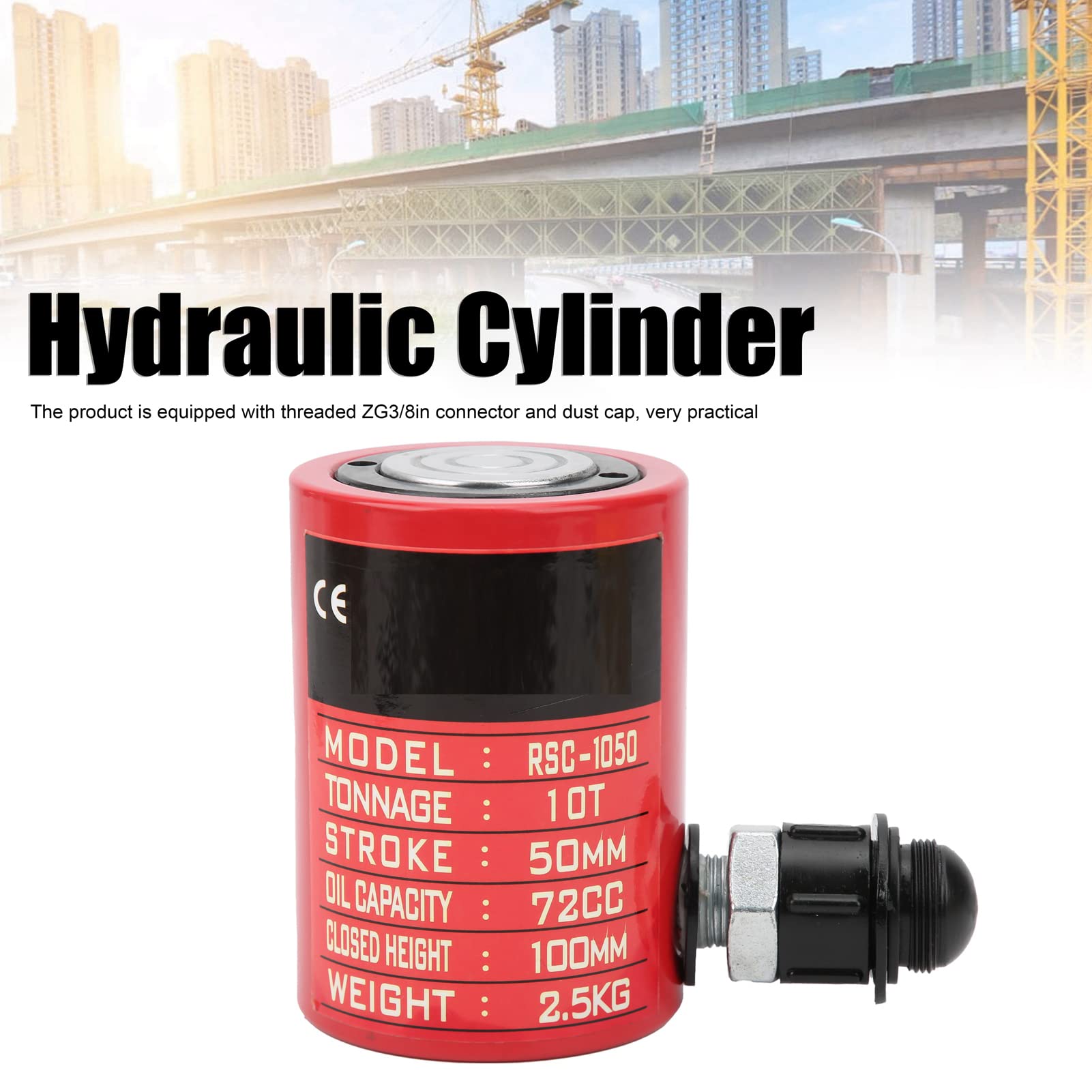 Siłownik hydrauliczny Siłownik hydrauliczny Oddzielny siłownik hydrauliczny RSC1050 Mini cylinder podnoszący Jednoportowy Tłok z wydrążonym otworem o udźwigu 10 ton