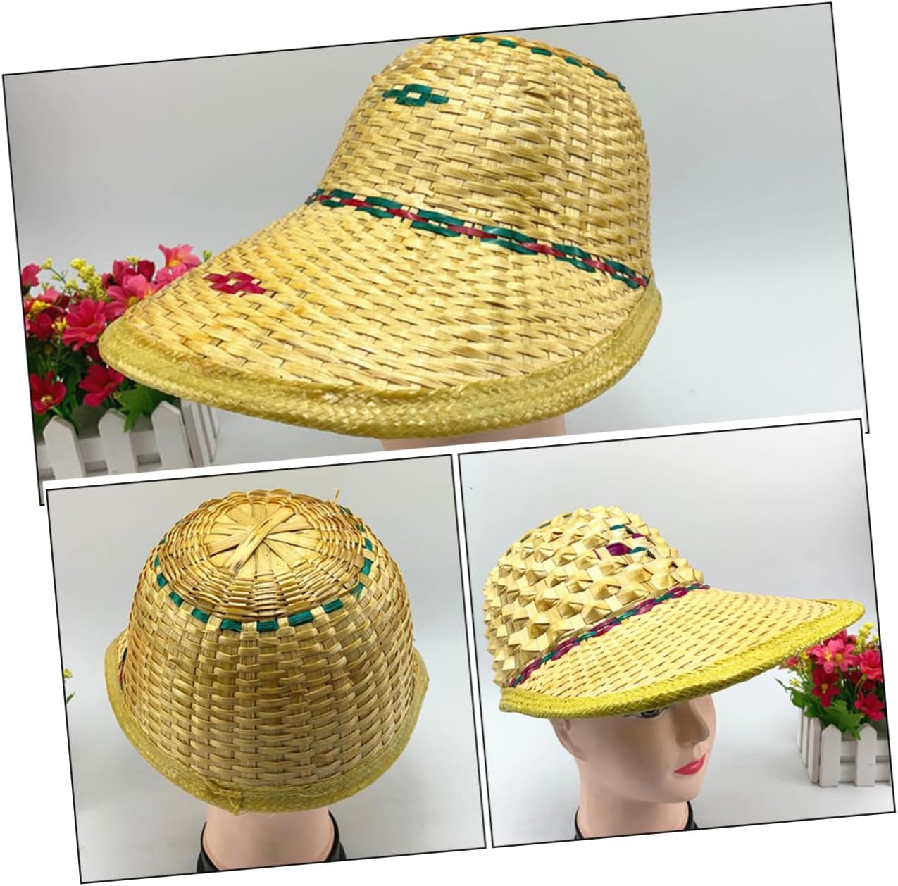 Woven Sun Hat for Outdoor Activities Asian Farmer Hat for Beach Camping and Travel Stylish Sun