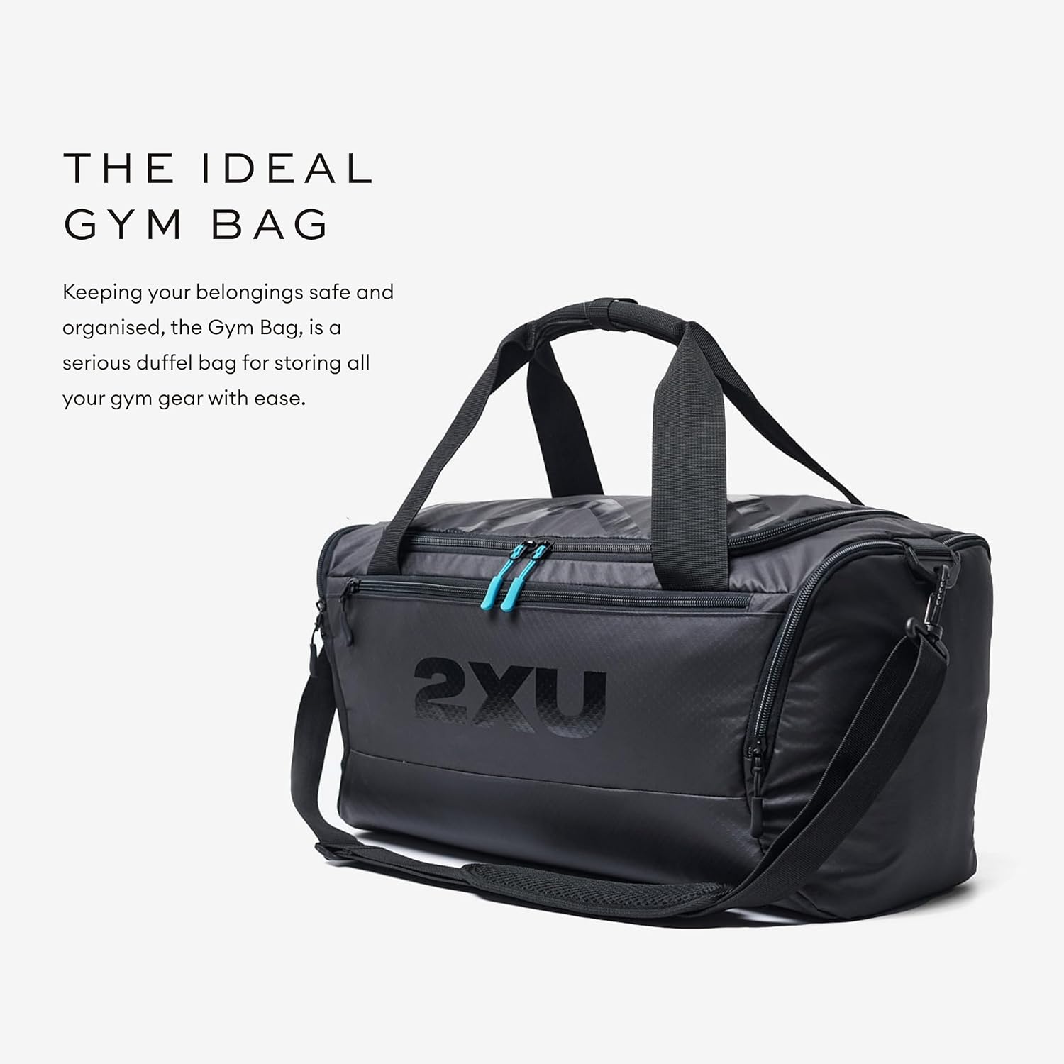 2XU Gym Bag - Everyday Gym Duffel, Inner Shoe Compartment - 30L Capacity