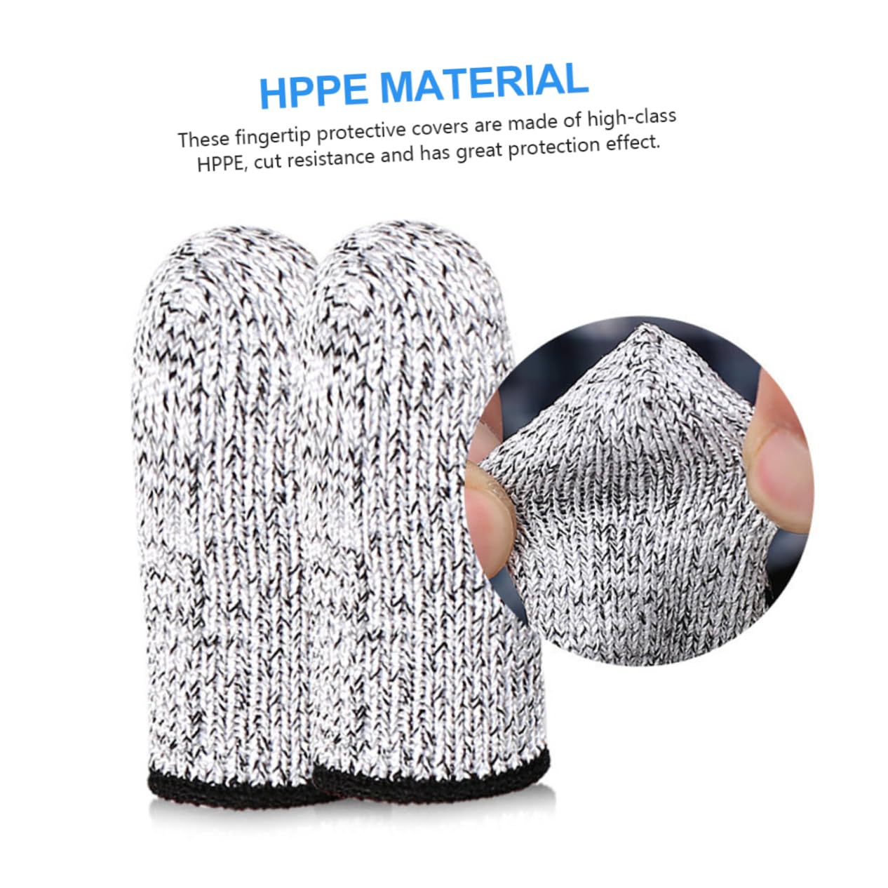 FOMIYES Finger Guard Sleeves 6 Pack Cut Proof Finger Covers for Sewing Sculpture Portable Protection