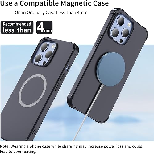 Miniatura 6 de Cargador MagSafe de 15 W, almohadilla de carga inalámbrica magnética para iPhone 17 16 15 14 13 12 Air Pro Max Plus miniAirPods 2 3 Pro, cargador