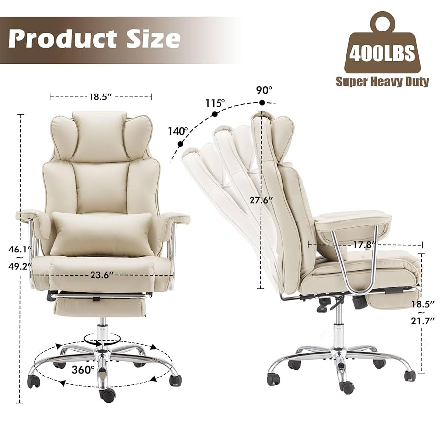 Amazon.com: ZZW Executive Office Chair 400LBS Big and Tall