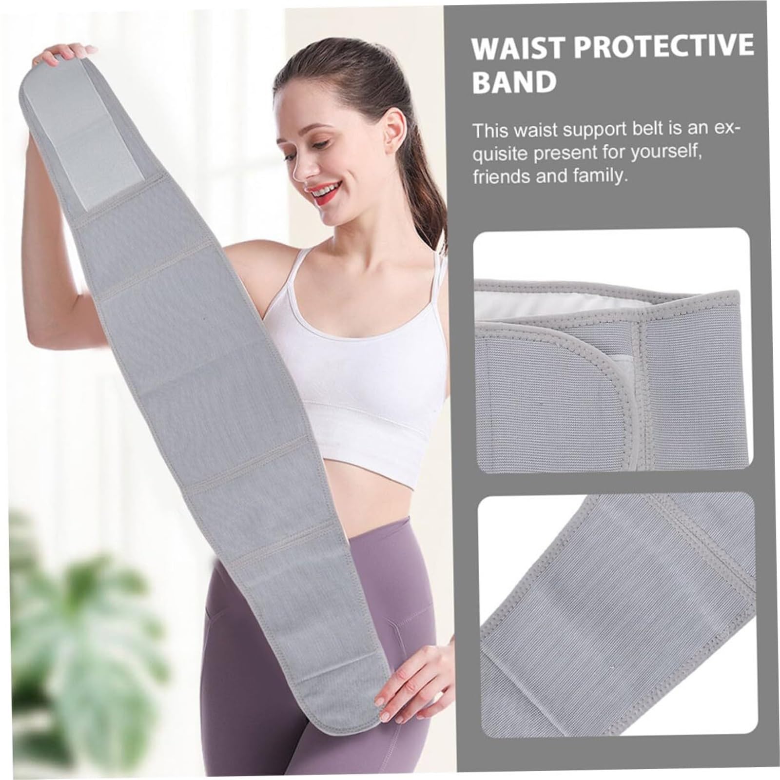 Rückenstützgürtel Leicht Warmer Sport-Hüftgürtel, Stützgürtel for Den Unteren Rücken Atmungsaktiv(M)