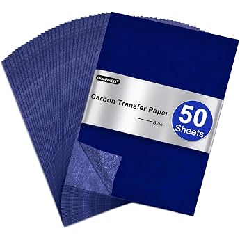 50 Sheets Transfer Paper Tracing Paper Carbon Paper 21 x 29.7 cm Blue