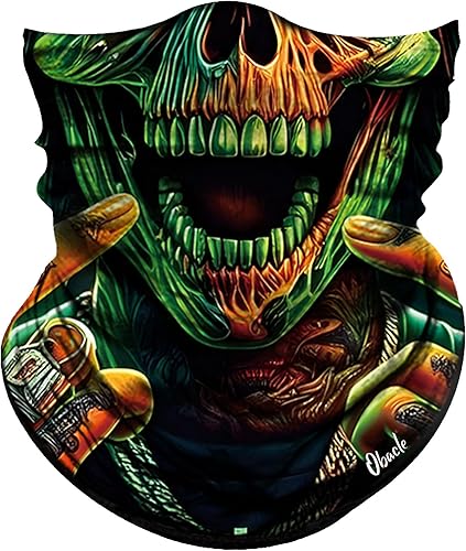 Miniatura 174 de Obacle - Media máscara de calavera, para protección contra el viento, el sol, sin costuras, 3D, para hombres, mujeres, duradera, delgada, Hombres