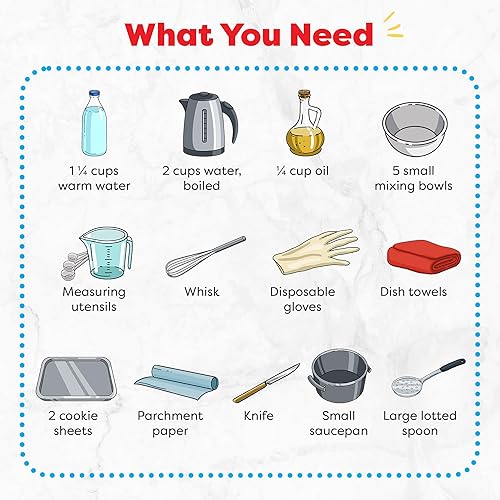 Miniatura 8 de Baketivity Rainbow Bagel & Monkey Banana Bread Kit de hornear Juego de cocina para niños con ingredientes Kosher pre-medidos, recetas ilustradas,