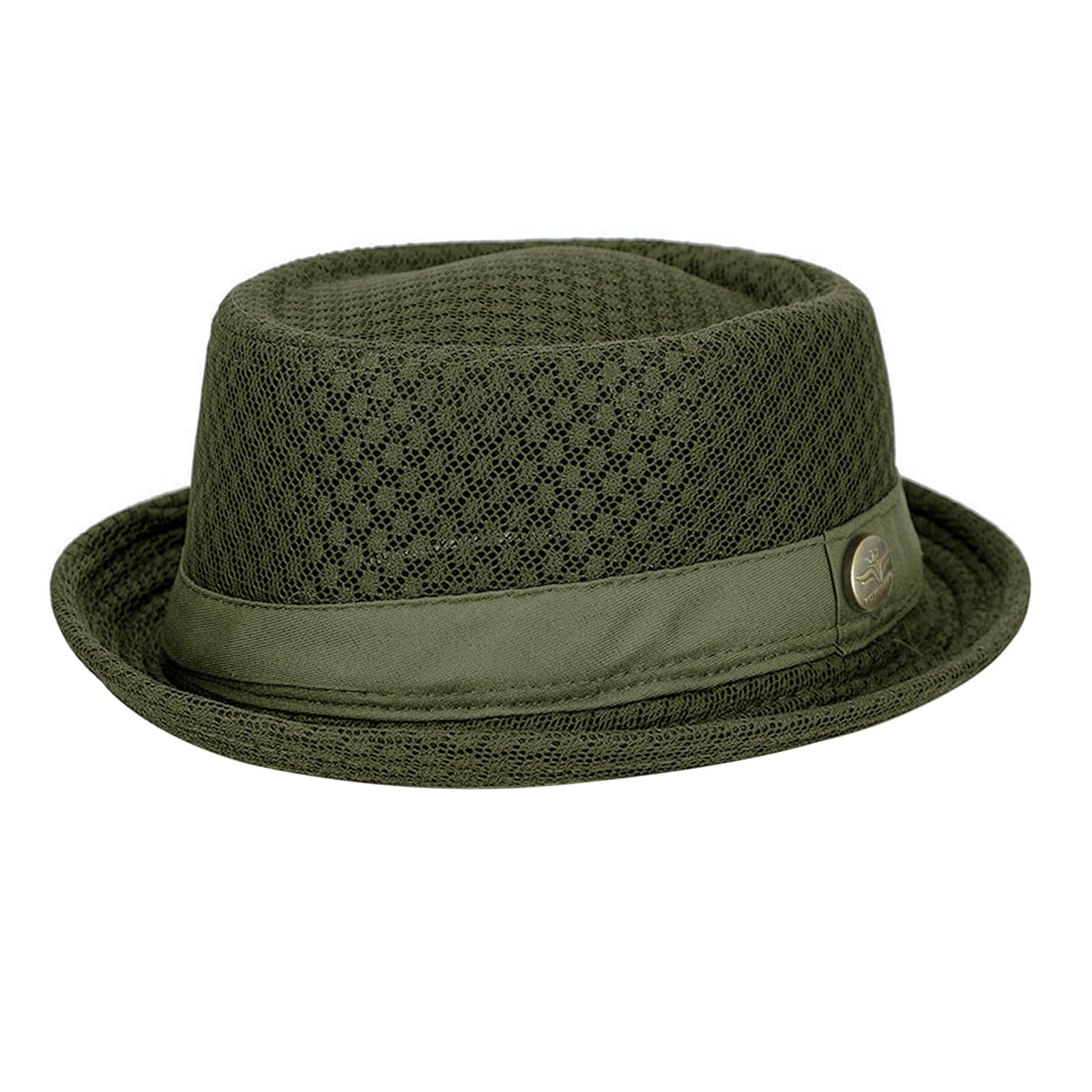 RUIXIA Chapeau Melon D'été Maille Respirant pour Homme Femme Chapeau Plat de Plage D'été Fedora Vintage pour La Plage Voyage Les Fêtes
