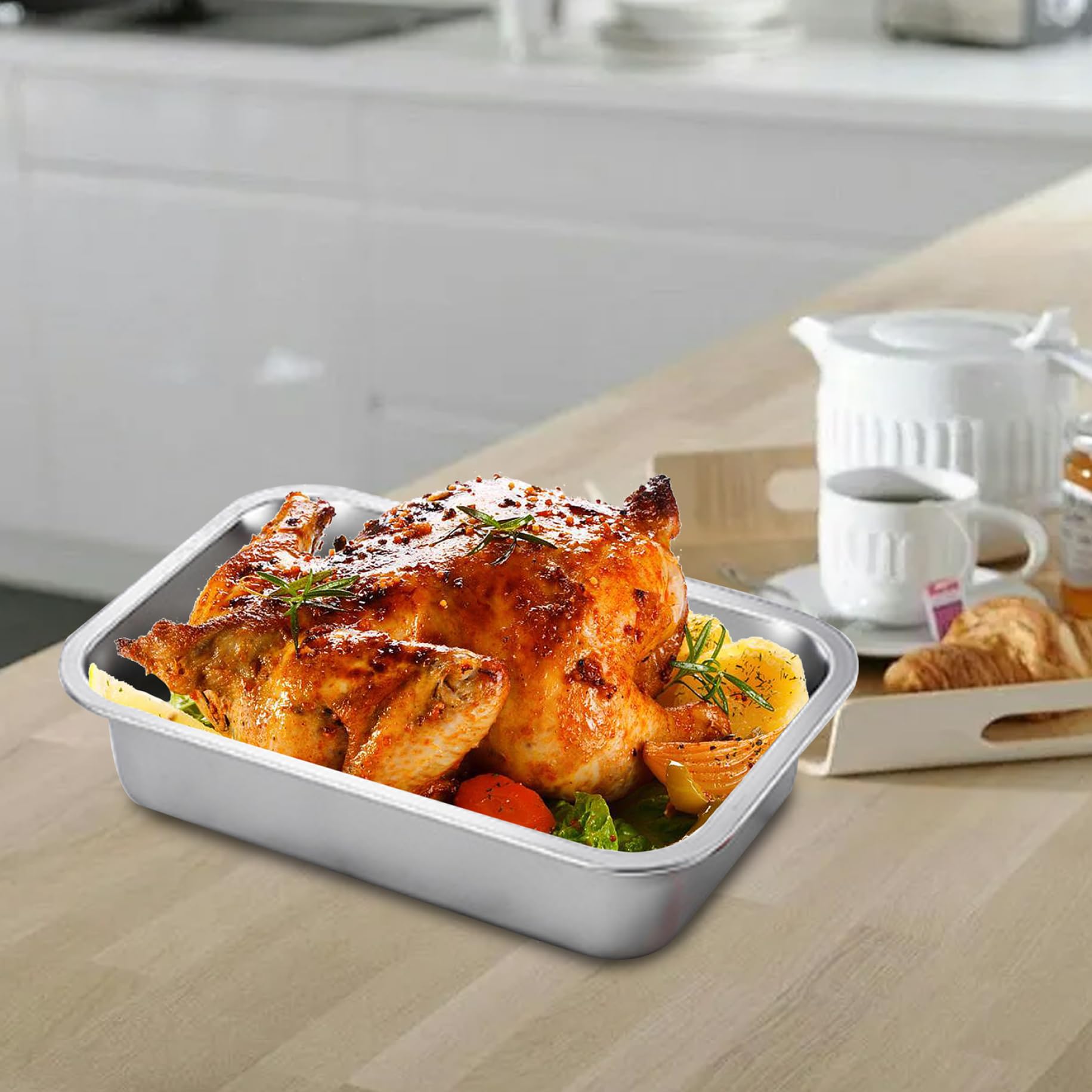 Jokari 9x13 Inch Thermal Ridge Baking Pan With Center Heating Spine To Promote Even Baking For Lasagnas, Cakes, Casseroles And More. No More Soggy Centers Or Unevenly Baked Meals Or Desserts