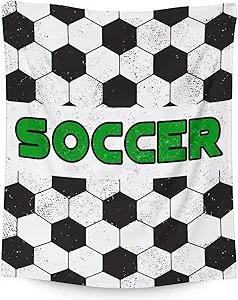 Mercuryelf Soccer Blanket Gifts, 40"x50" Funny Football Throw Blankets for Boys Kids, Cozy Lightweight Fleece Plush for Sofa Bed Room Decor