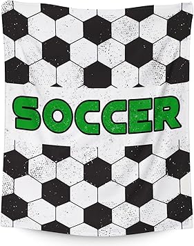 Mercuryelf Soccer Blanket Gifts, 40"x50" Funny Football Throw Blankets for Boys Kids, Cozy Lightweight Fleece Plush for Sofa Bed Room Decor