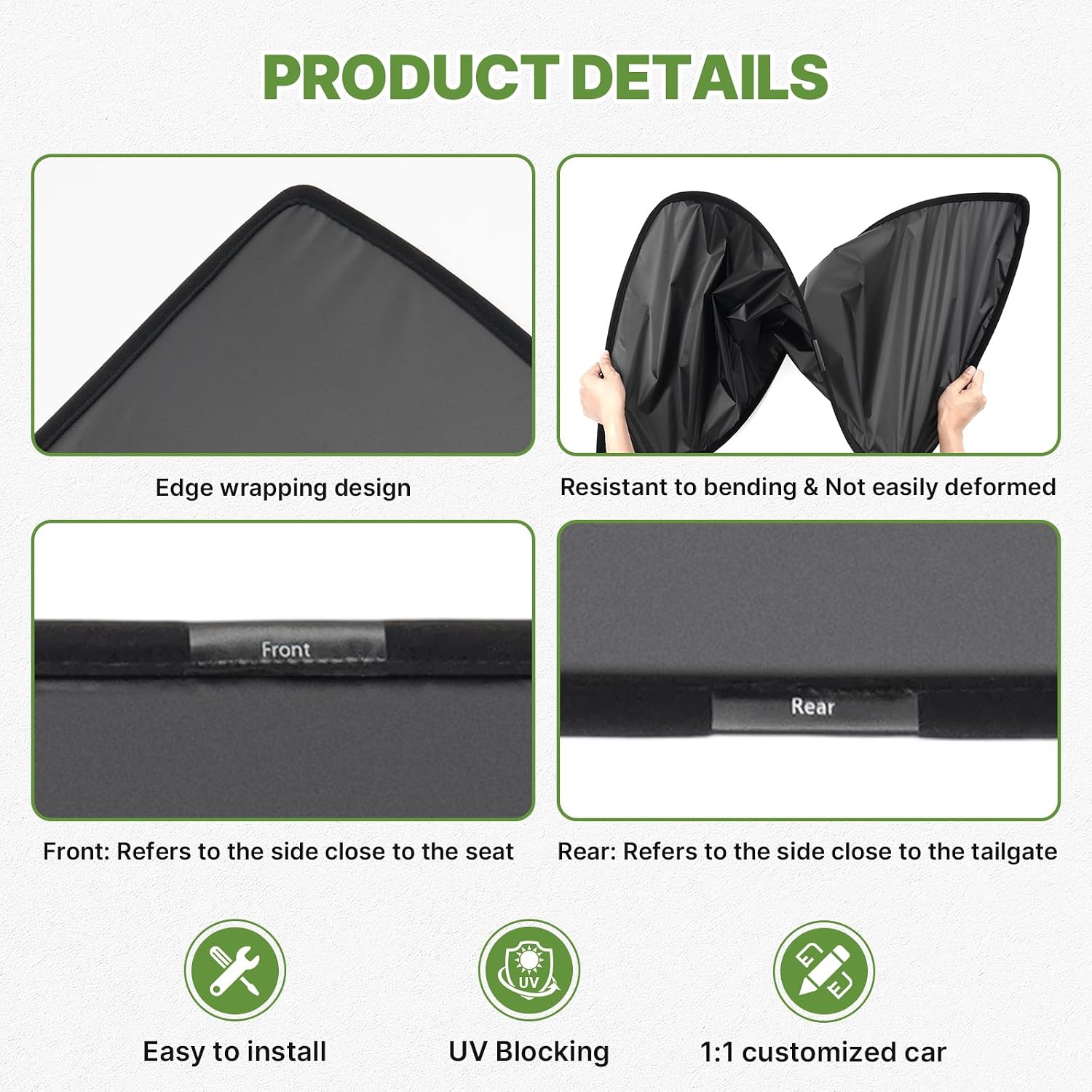 Powerty Foldable Cargo Cover for Mazda CX5 2017-2025, Polyester Fiber Trunk Cover for Mazda CX-5 Accessories Privacy Shielding Shade