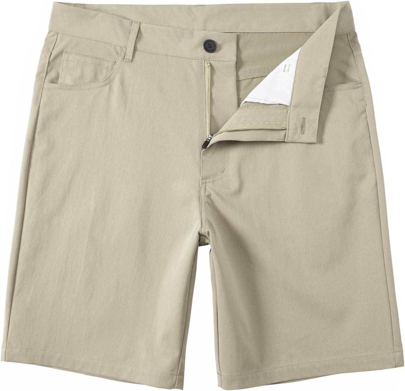 Men's Slim Fit Casual Golf Shorts Light-Stretch Dress Basic Shorts Classic-Fit 9" inch with 4 Pockets - Image 4