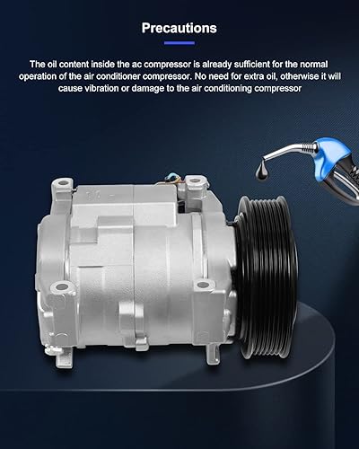 Miniatura 110 de ECCPP Compresor de CA 2001-2006 apto para Hyundai Santa Fe 2.7L Compresor de CA de enfriamiento rápido con embrague