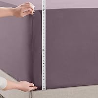 Vista 60 de Empyrean Charcoal Grey Extra Deep Pocket Fitted Sheet Full Size, Hotel Luxury Deep Pocket Full Size Fitted Sheet Only Easily Fits 18 to 24 Inch