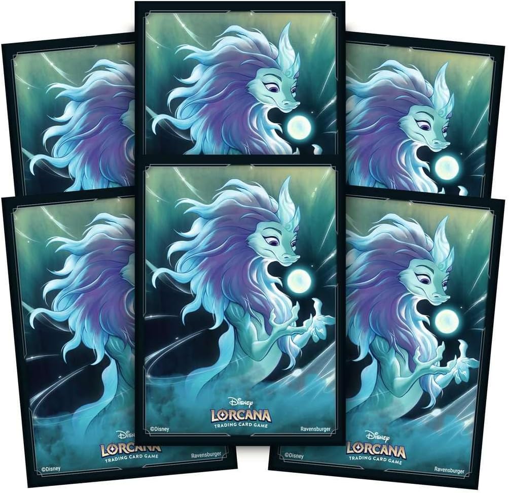Ravensburger Disney Lorcana TCG Card Sleeves Featuring Sisu – Divine Water Dragon by Grace Tran | 65 Protective Sleeves for TCG Decks | Ages 8+