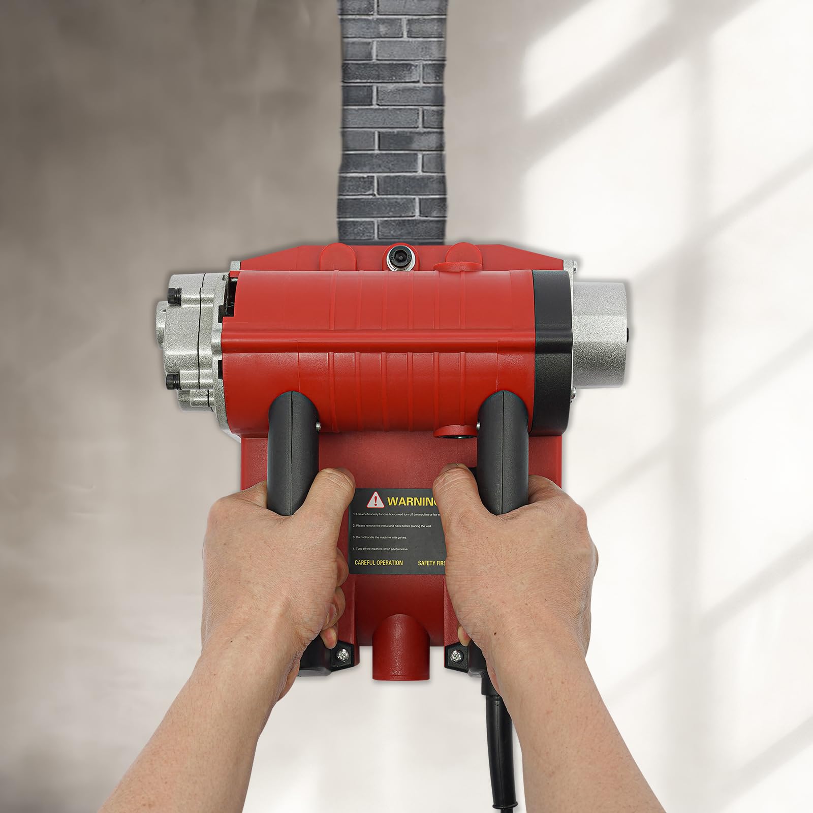 Elektryczny skrobak ścienny, 4580 W, do szlifowania betonu, do sufitu, renowacji, tapet, szpachli, do betonu i ścian tynkowych, głębokość frezowania 1-4 mm, 3500 obr./min