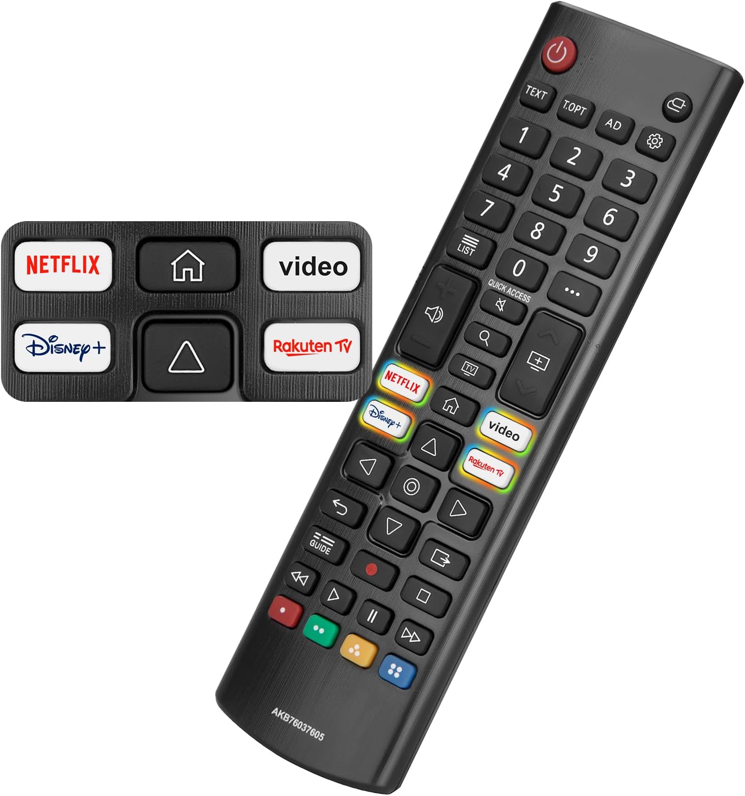 OMAIC Universal Replacement for LG-Smart-TV-Remote, New Upgraded Infrared LG TV Remote Control, with Netflix,Prime Video,Disney+,Rakuten TV Buttons