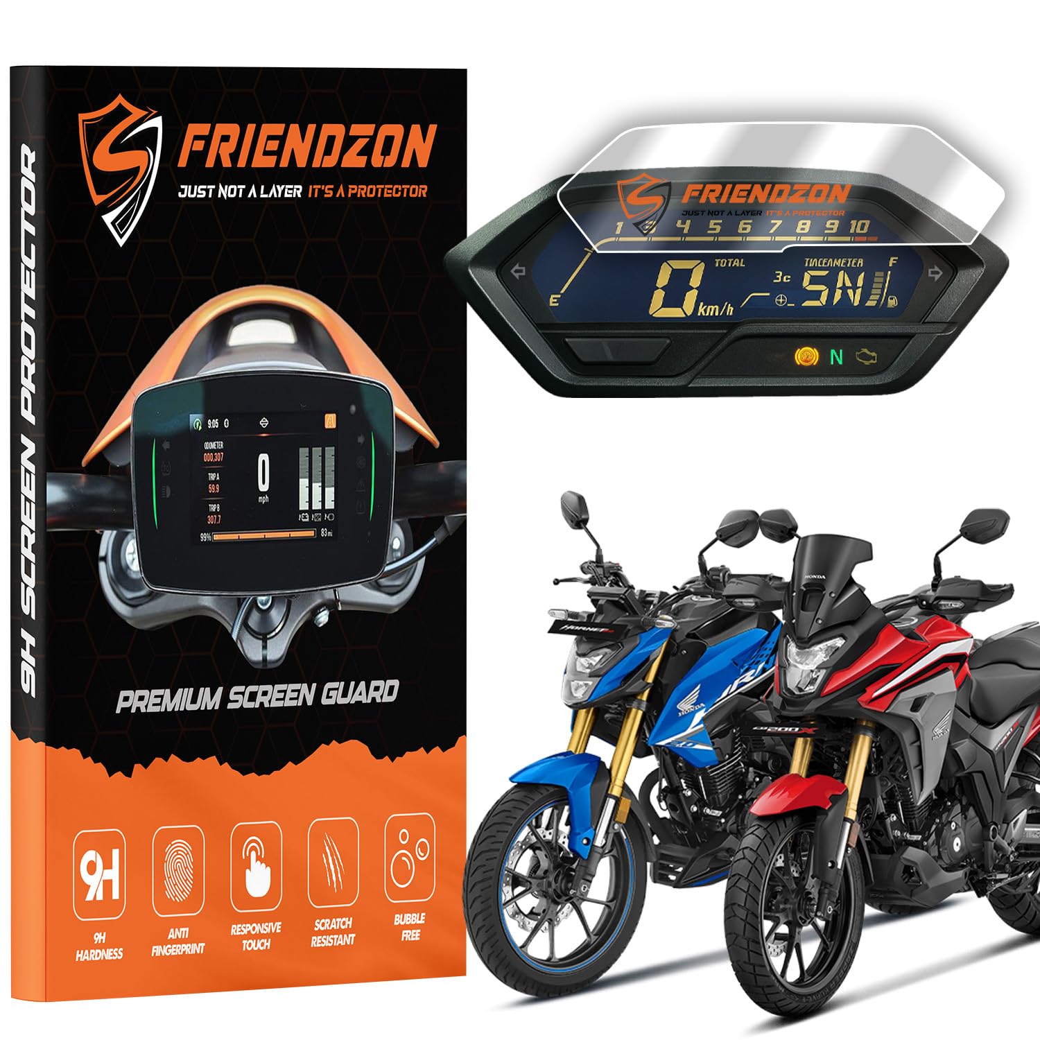 Glass 9H Nano Speedometer Screen Protector Scratch Guard Compatible With Honda Cb 200X, Honda Hornet 2.0 Bike-image-10