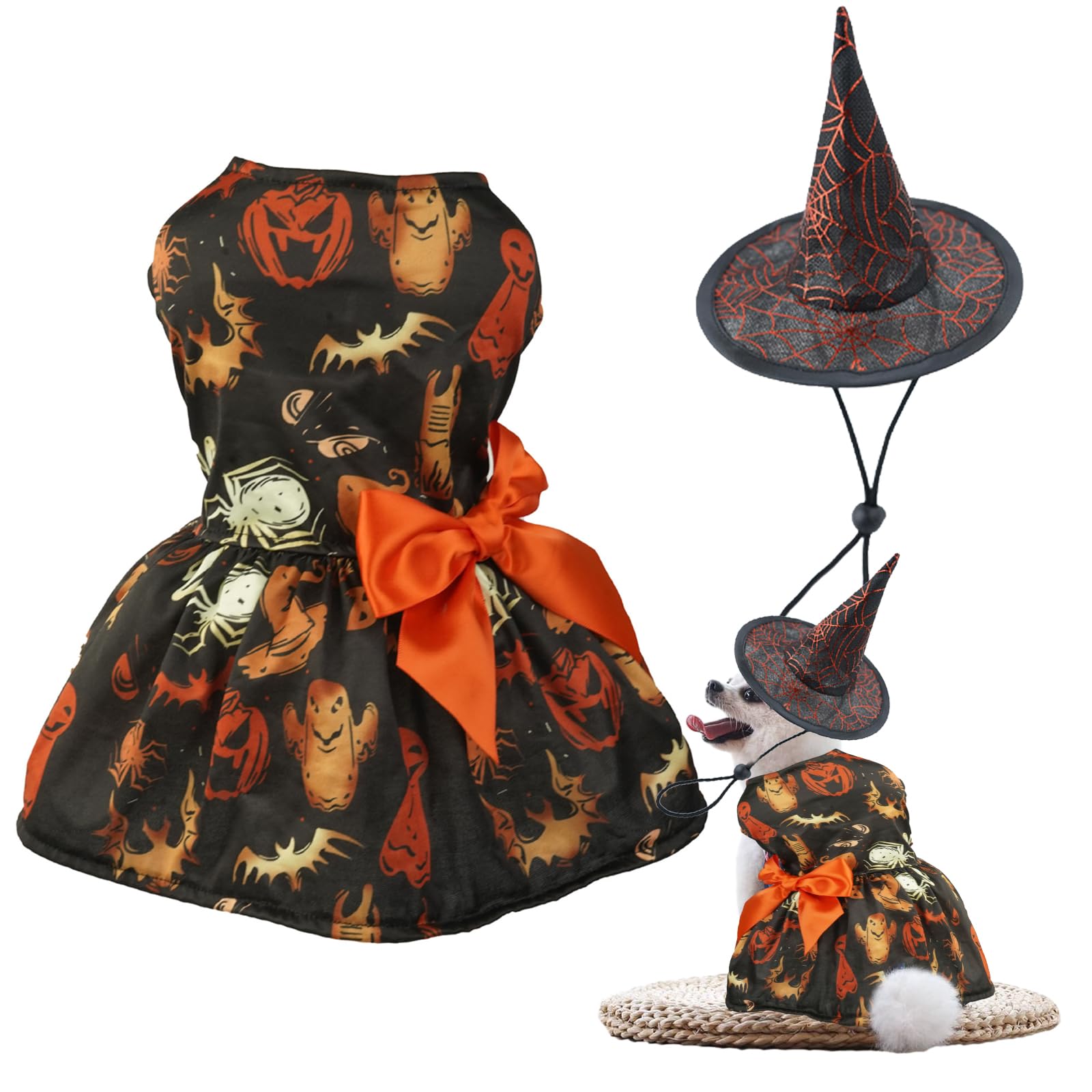Counius Halloween Disfraz para Perros y Gatos Disfraces de Halloween para Mascotas Halloween Costume Dog decoración de Cosplay Ideal para Halloween, Navideño Cosplay(M)