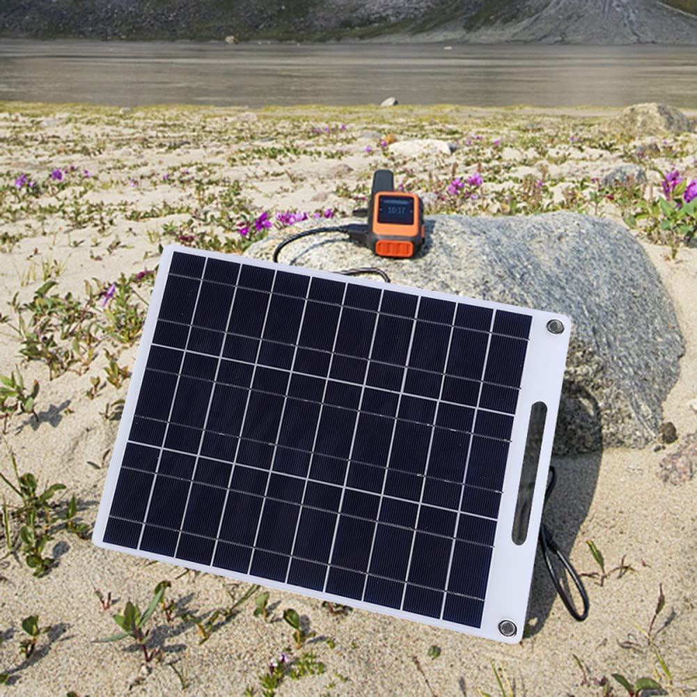 60W Panneau Solaire Portable 5V Double USB Kit de Panneau de Chargeur Chargeur de de Voyage de Batterie de Recharge D'Urgence ExtéRieure