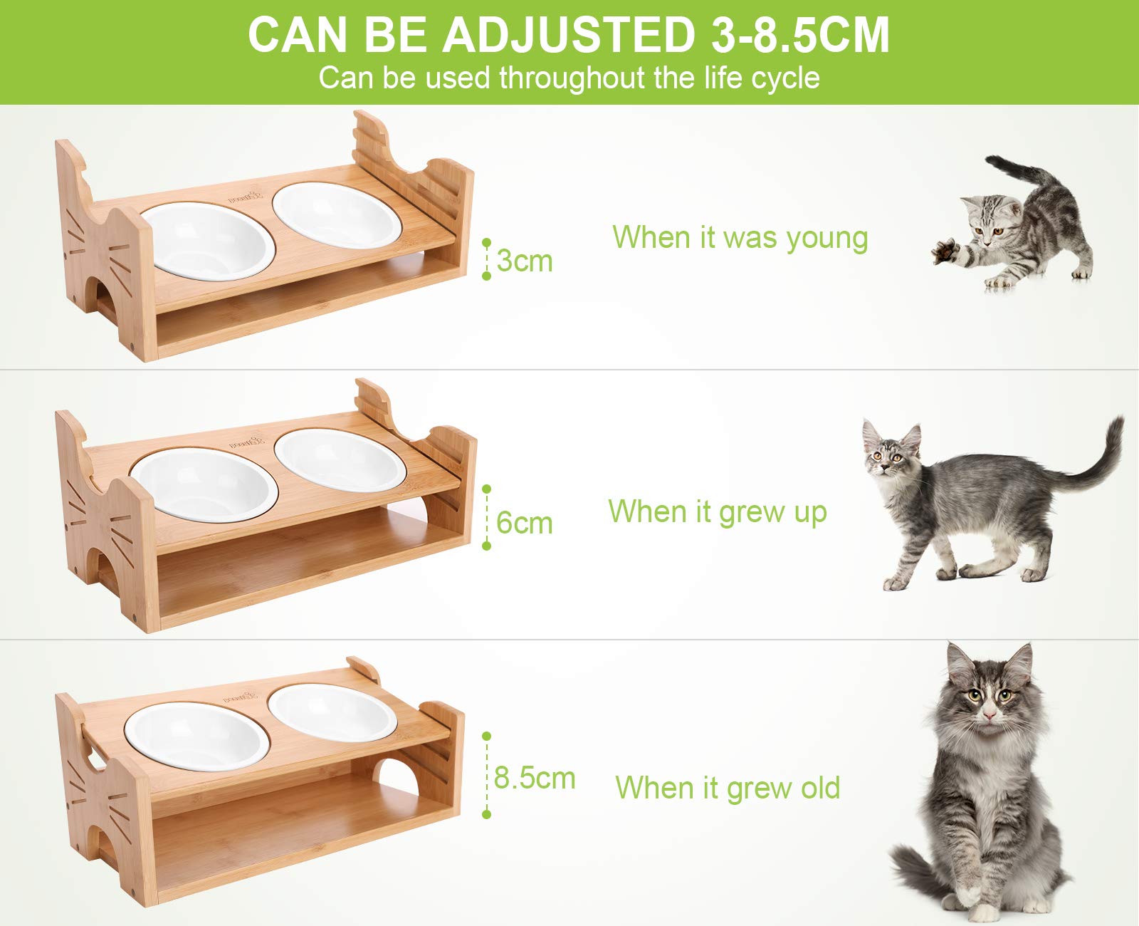 Erhöhter Hundenapf Zur Wandmontage – Faltbar, 4 Tassen (1 Quart) Für Kleine Hunde & Katzen