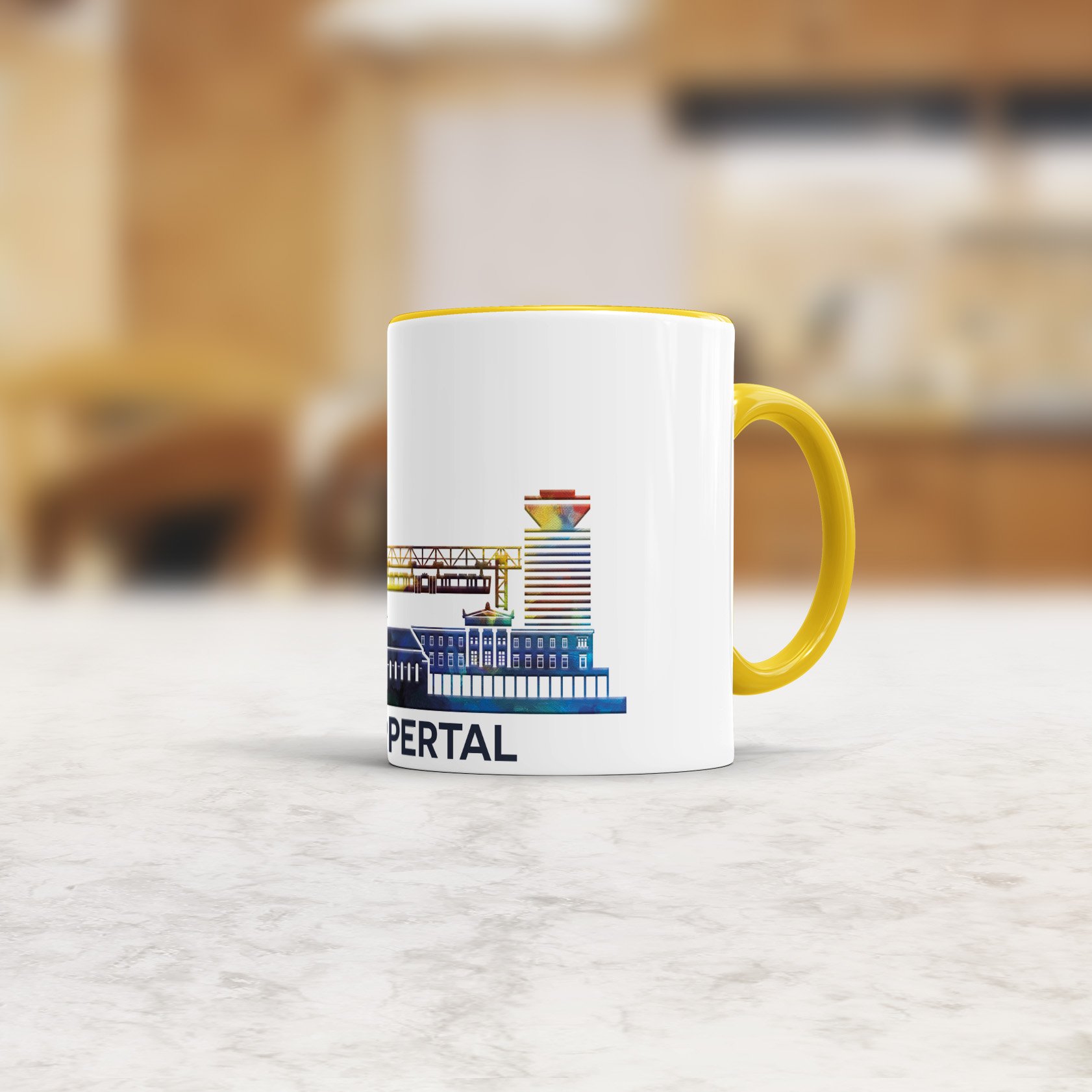 Wuppertal Tasse Mit Skyline – Keramik, Weiß, Spülmaschinenfest, 300–500 Ml, Made In Germany