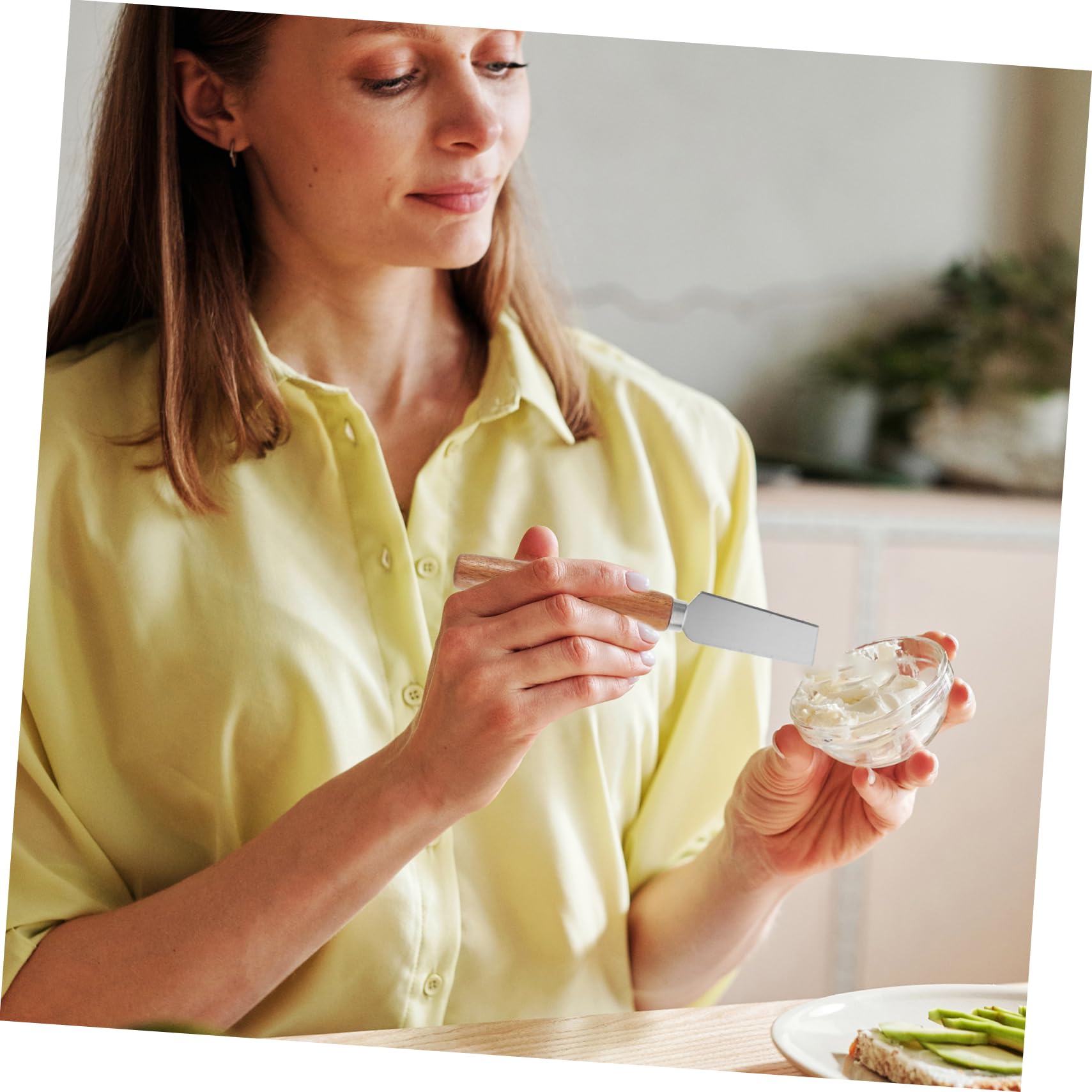 STOBAZA Sturdy Handle Cheese Cutlery Set 4pcs Cheese Knife Fork Spatula for Easy Baking